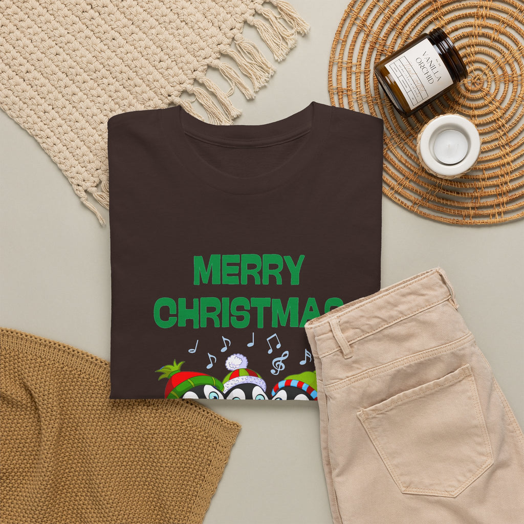 Merry Christmas Penguin Trio Holiday T-Shirt