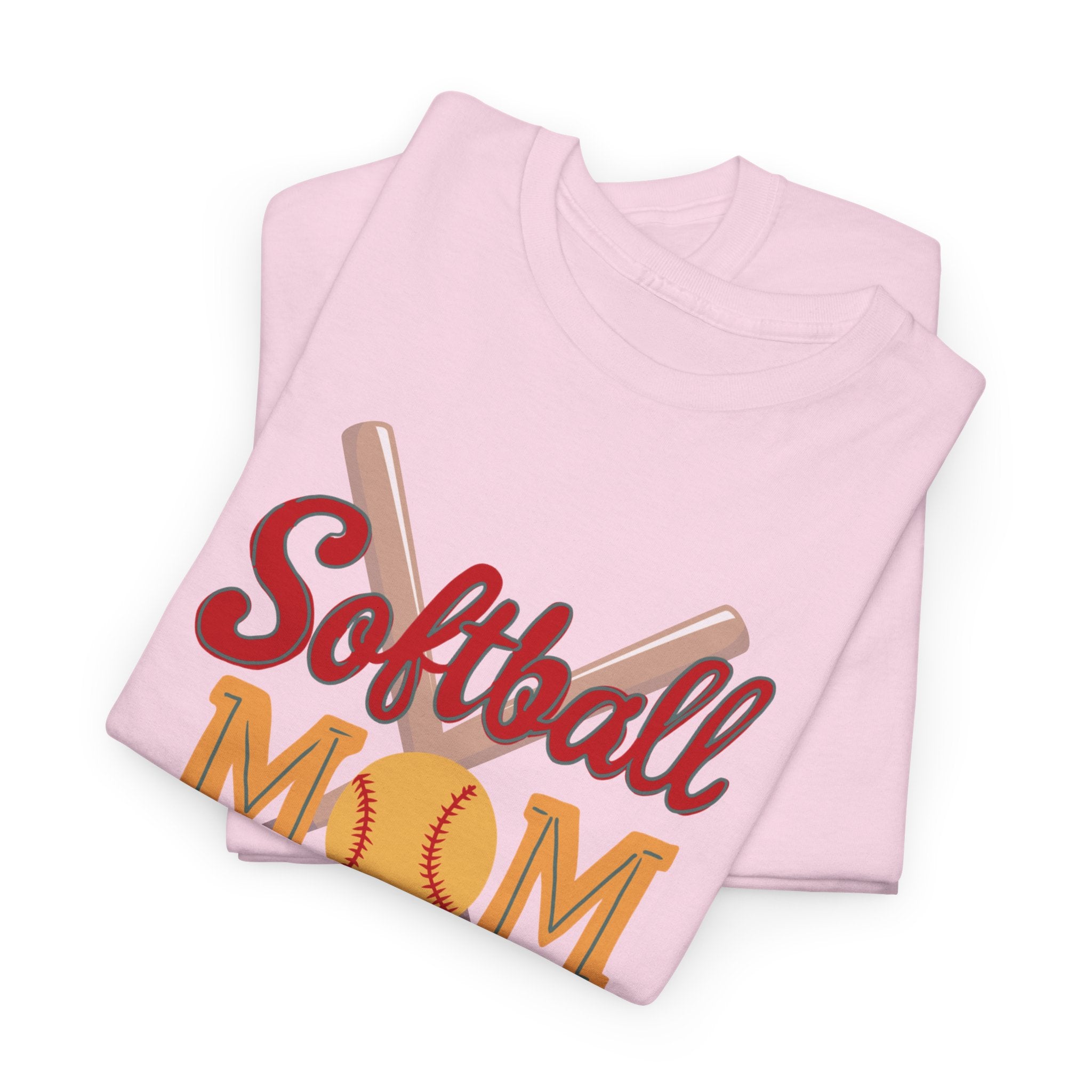 Softball Mom T‑Shirt — Retro Crossed Bats & Ball Tee for Proud Moms