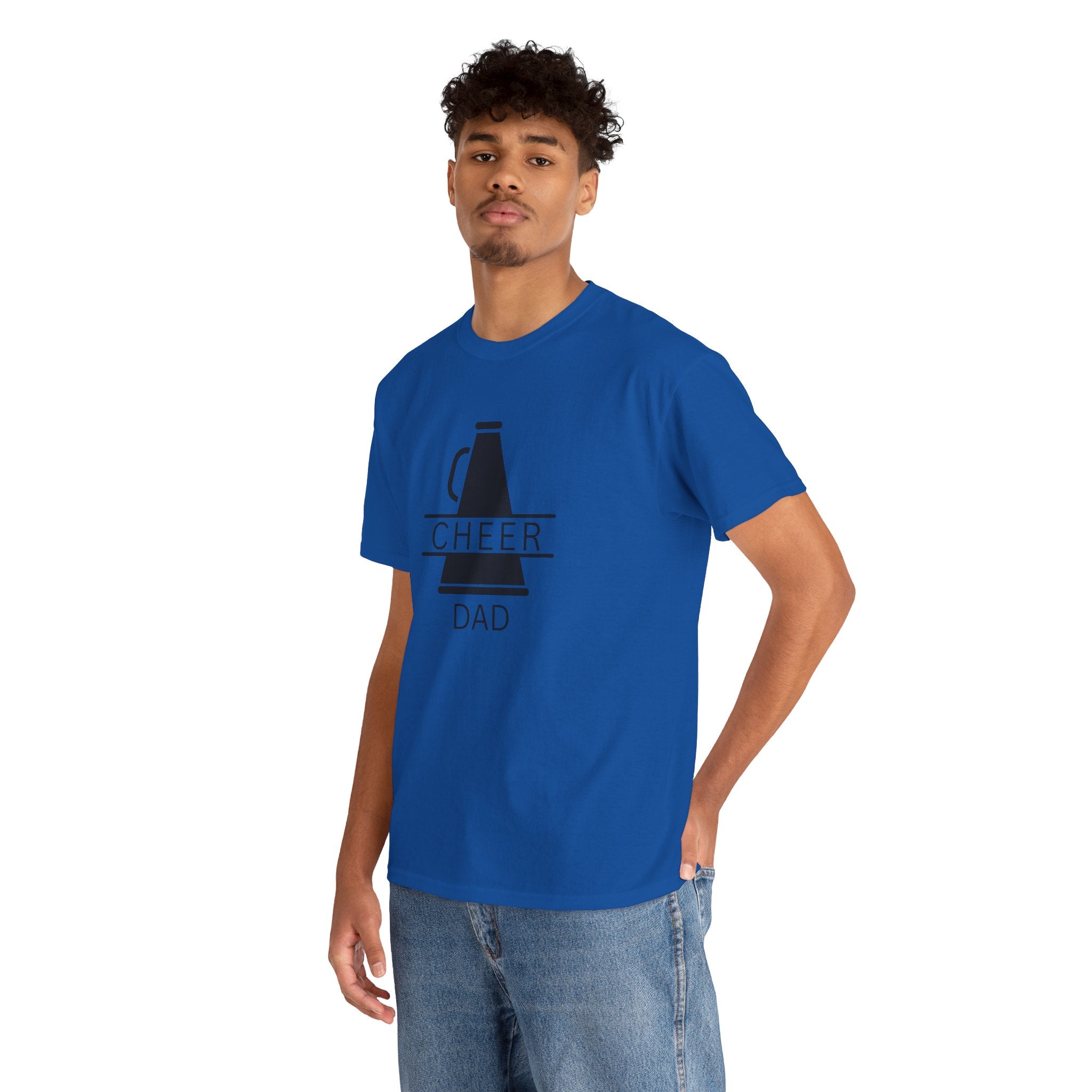 Cheer Dad T-Shirt – Megaphone Graphic Tee for Proud Cheerleading Fathers