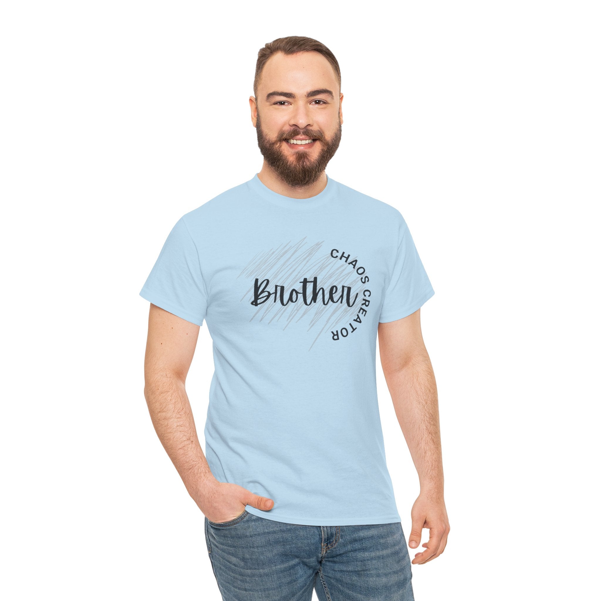 Brother Script Tee — 'Chaos Creator' Graphic Shirt for Siblings