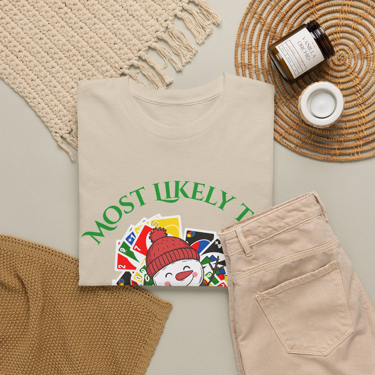 Most Likely to Argue Over Uno Christmas T-Shirt