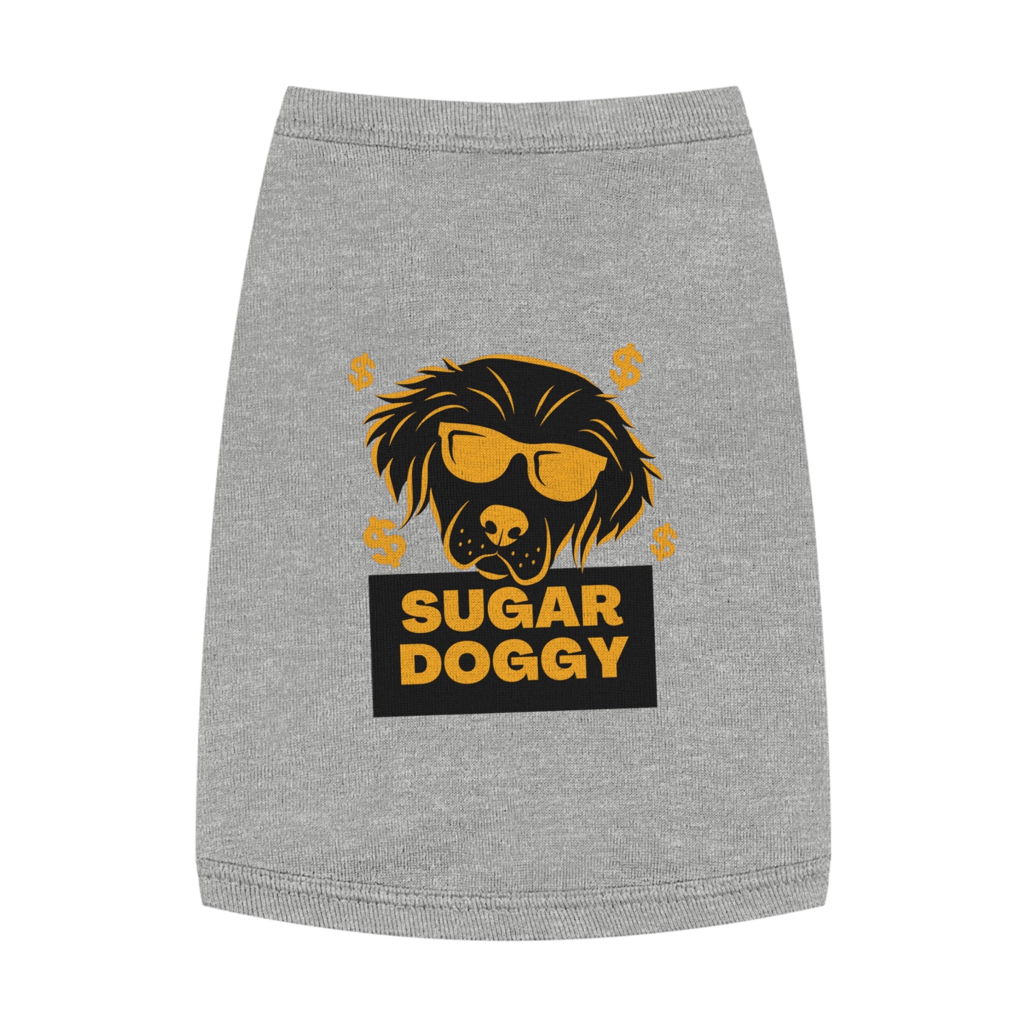 Sugar Doggy Pet Tank Top — Funny Dog Tee with Sunglasses & Dollar Sign Design