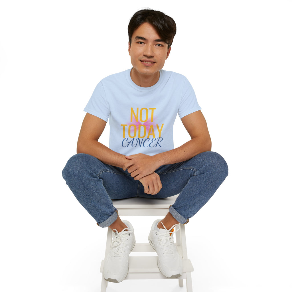 Not Today Cancer T-Shirt — Inspirational Cancer Awareness Tee with Pink Ribbon