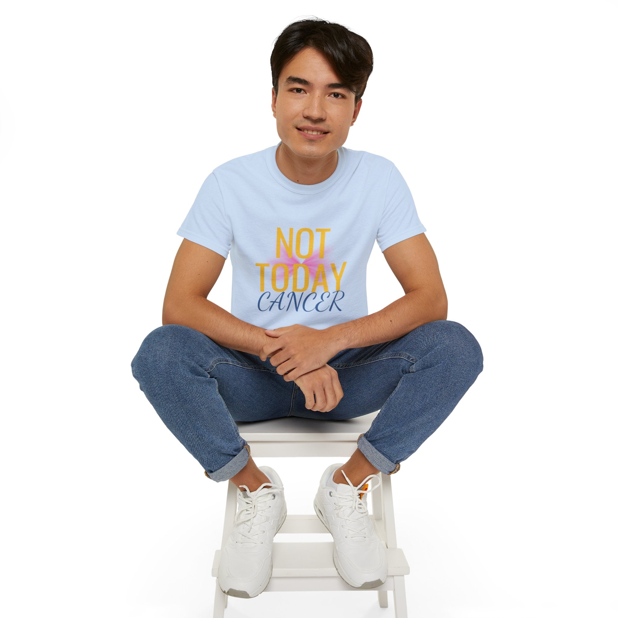 Not Today Cancer T-Shirt — Inspirational Cancer Awareness Tee with Pink Ribbon