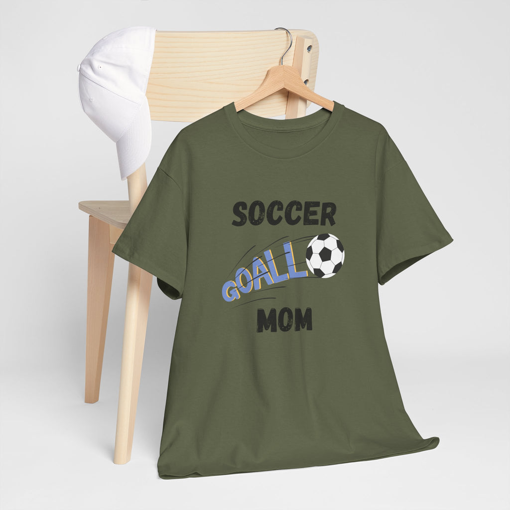 Soccer Mom T‑Shirt — 'Soccer Goal!' Graphic Tee with Soccer Ball