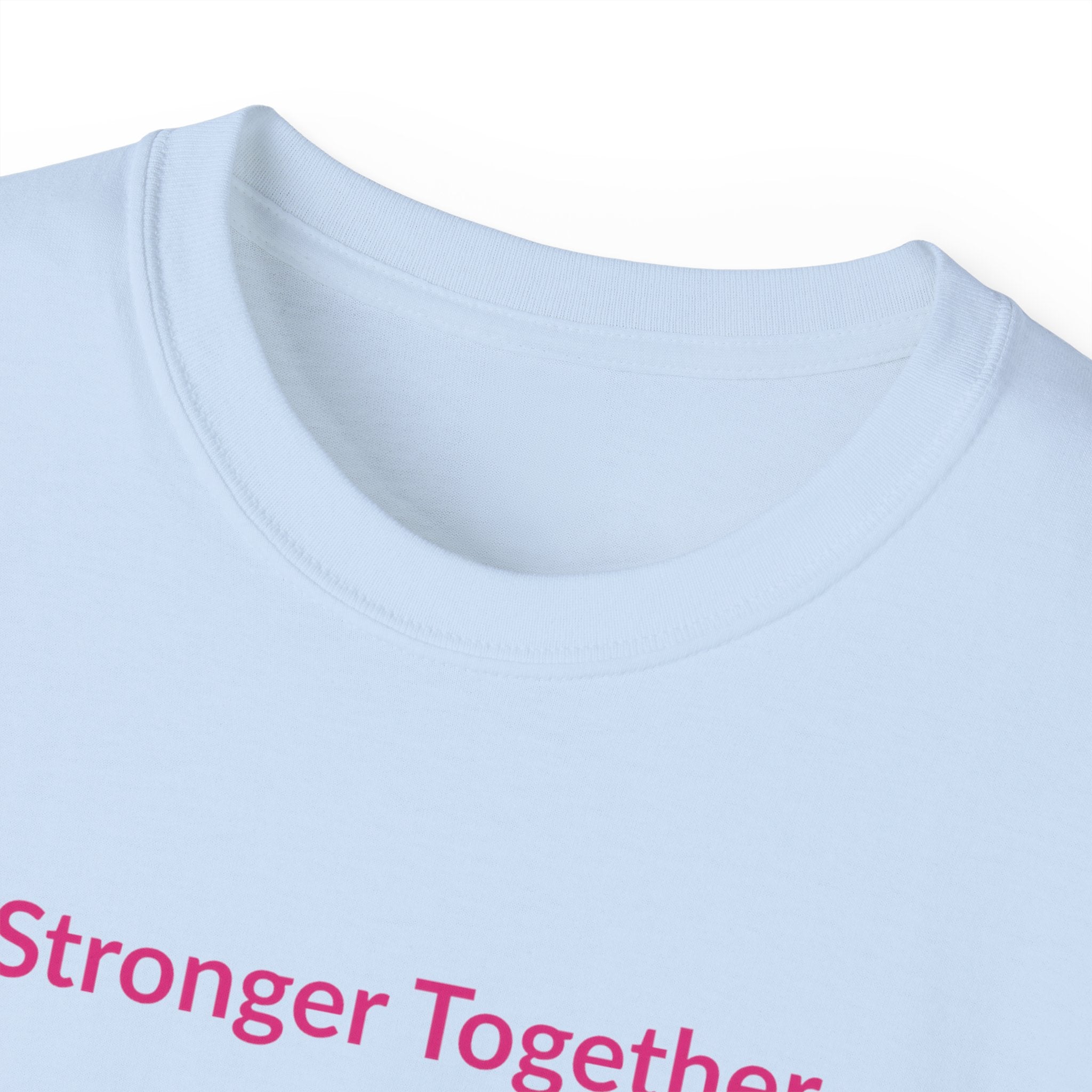 T-Shirt — "Stronger Together. Always. Tough Titties Club" Pink Ribbon Boxing Design