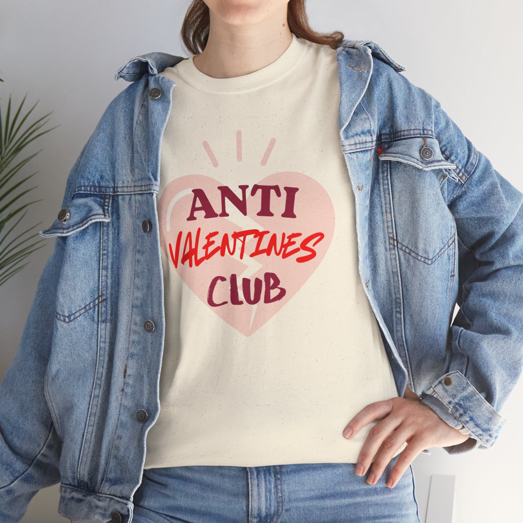 T-Shirt — Anti Valentines Day Club Heart Graphic Tee