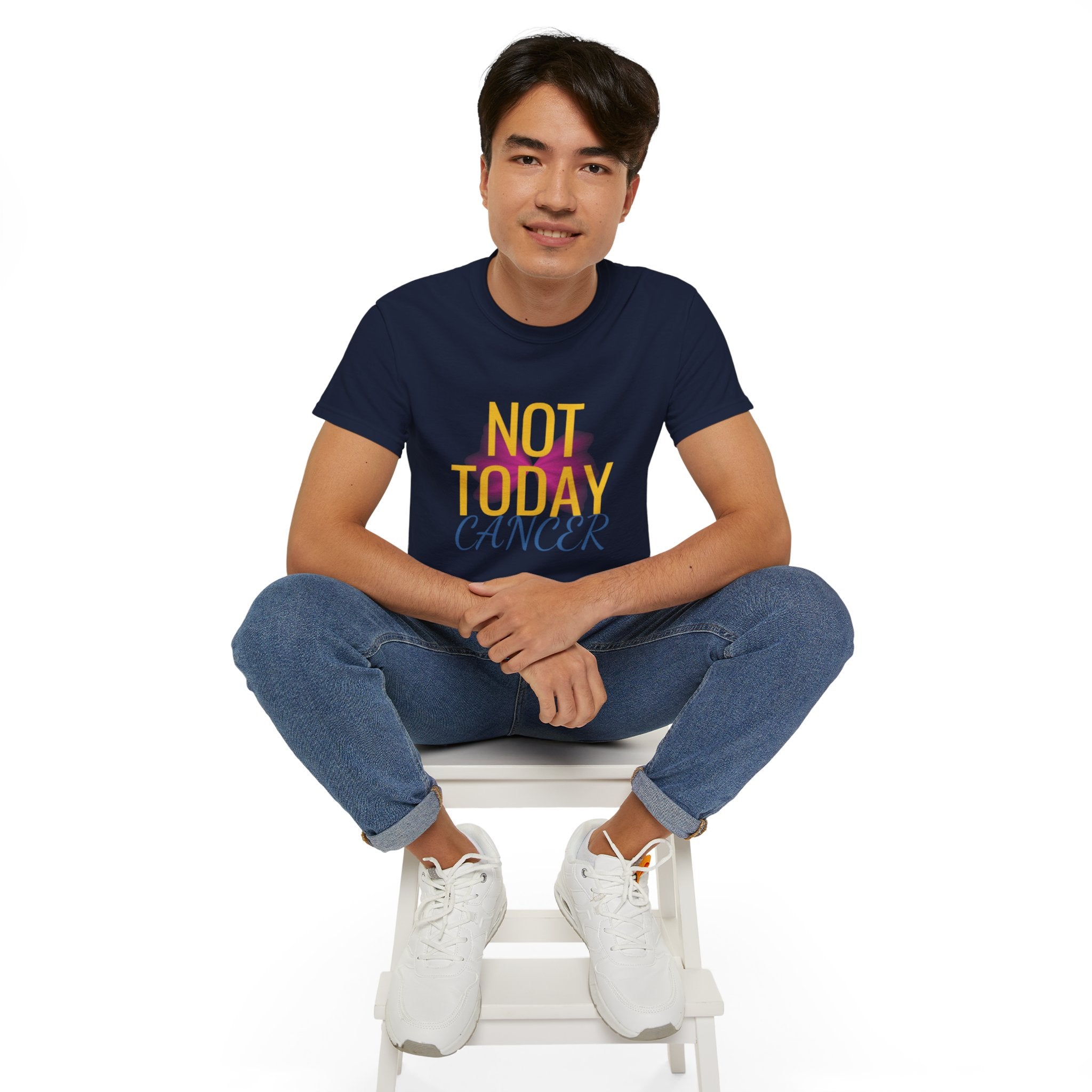Not Today Cancer T-Shirt — Inspirational Cancer Awareness Tee with Pink Ribbon
