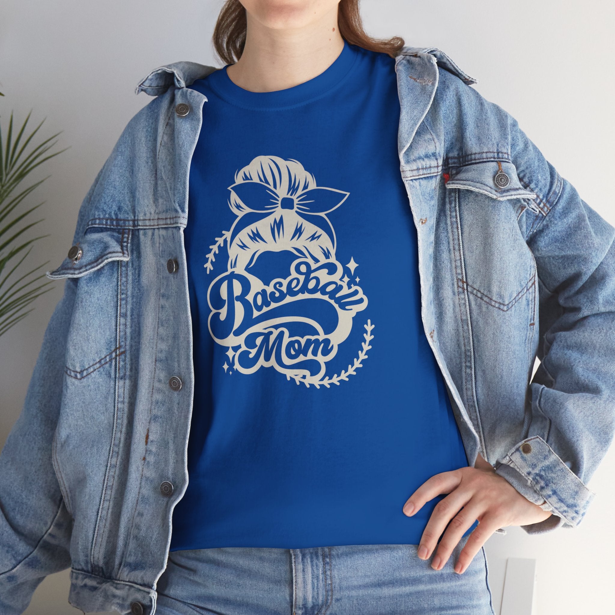Baseball Mom Tee — Messy Bun Graphic Shirt for Proud Baseball Moms