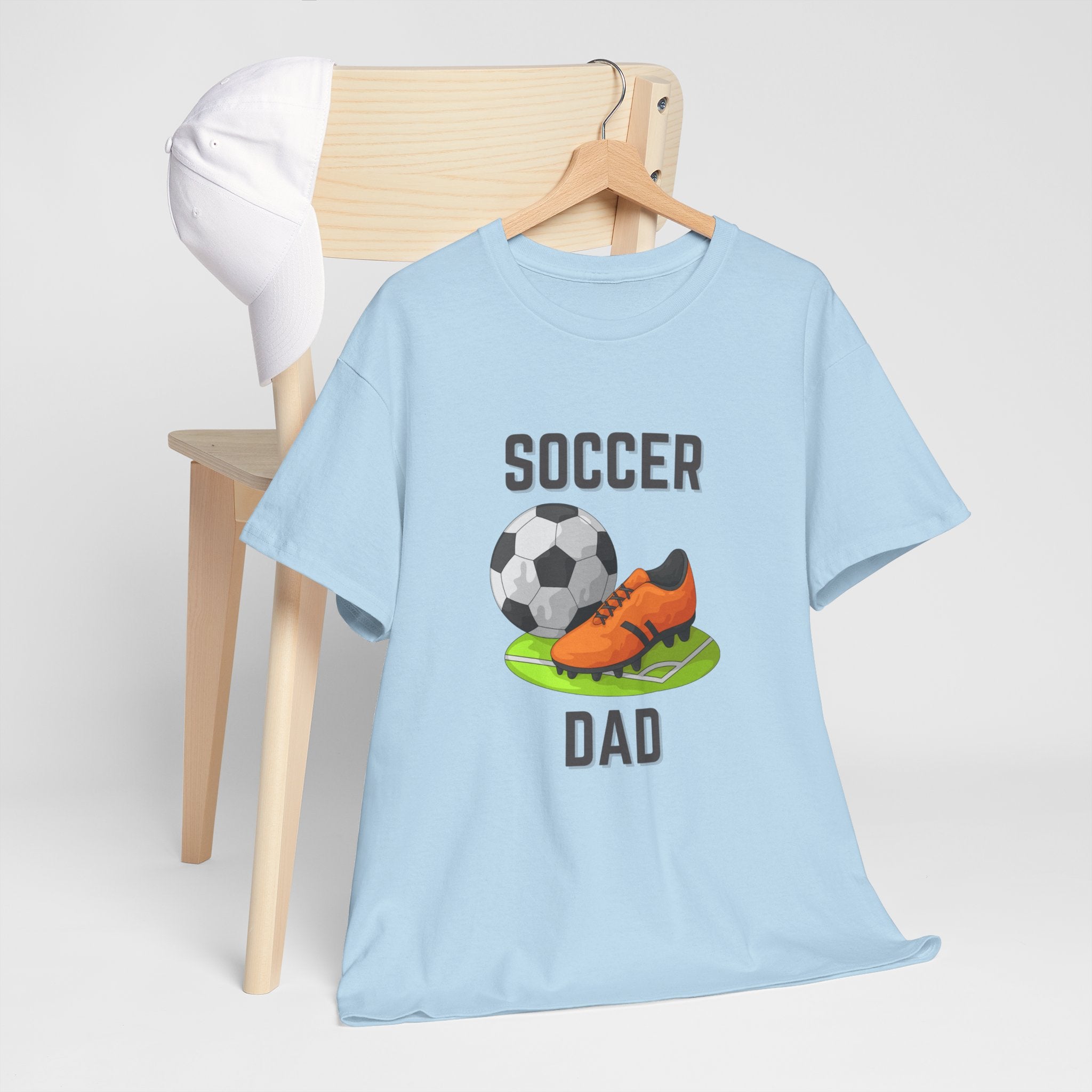 Soccer Dad T-Shirt – Graphic Soccer Ball & Cleat Tee, Father’s Day Gift