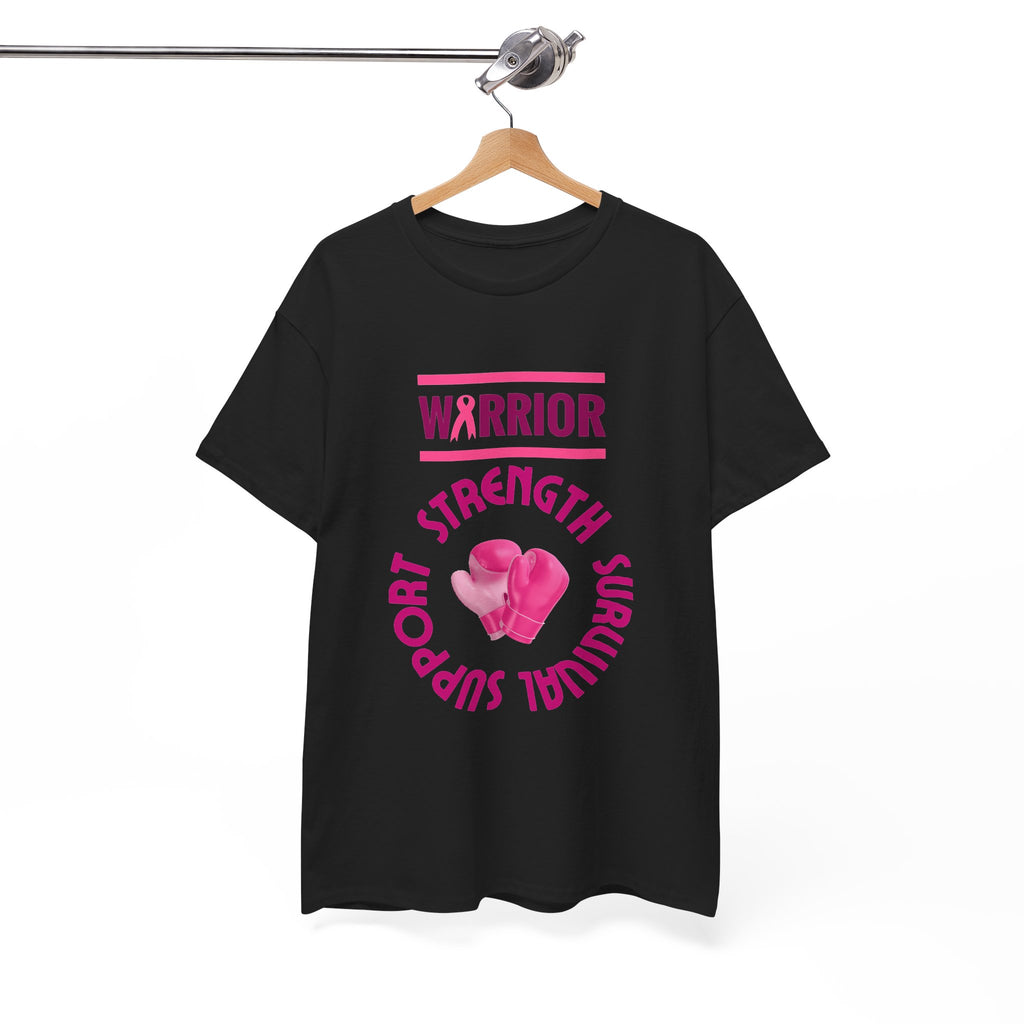 Breast Cancer Warrior T-Shirt — Strength, Support, Survival Pink Gloves Design