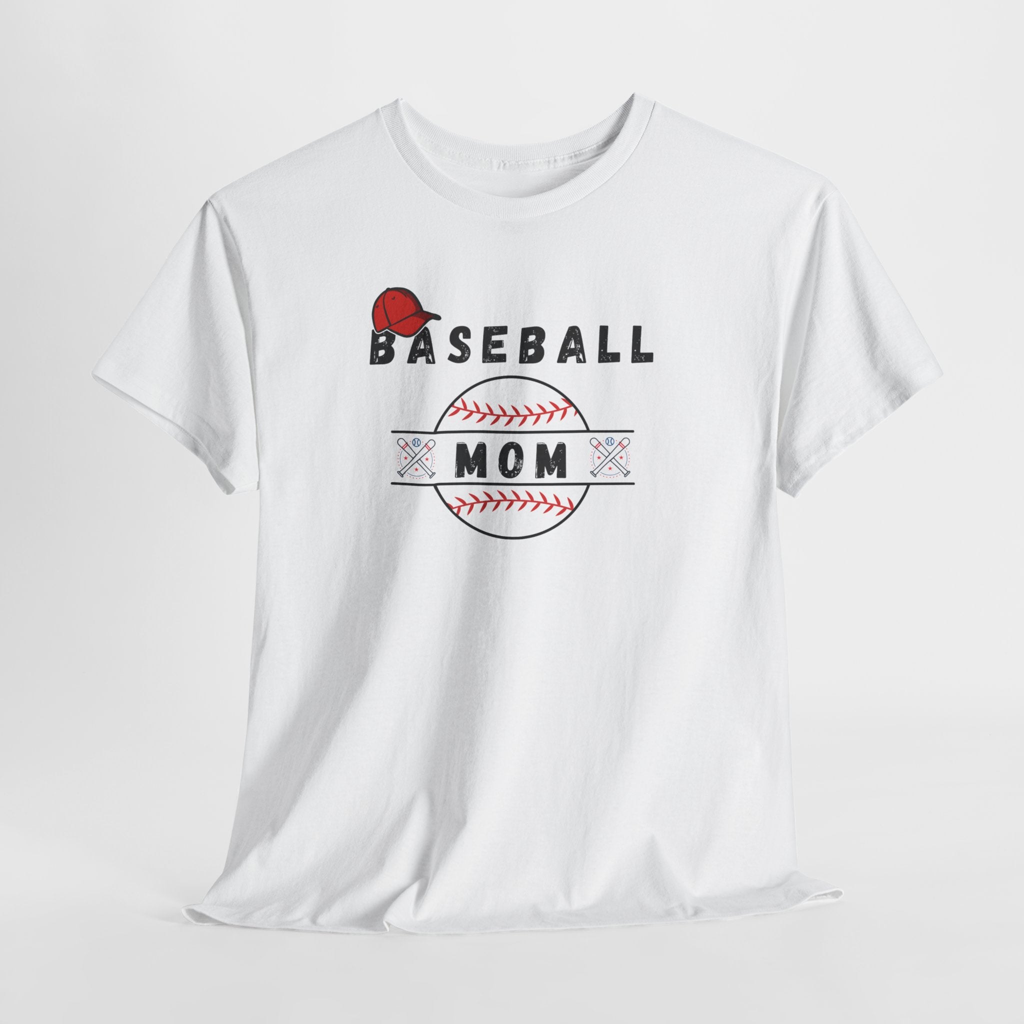 Baseball Mom T-Shirt – Women's Baseball Mom Tee with Stitch Graphic