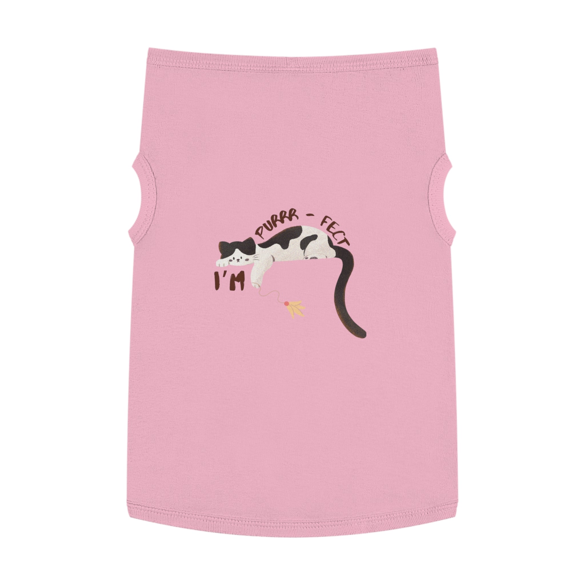 Cat Pet Tank Top - "Purr-fect" Sleeping Cat Design