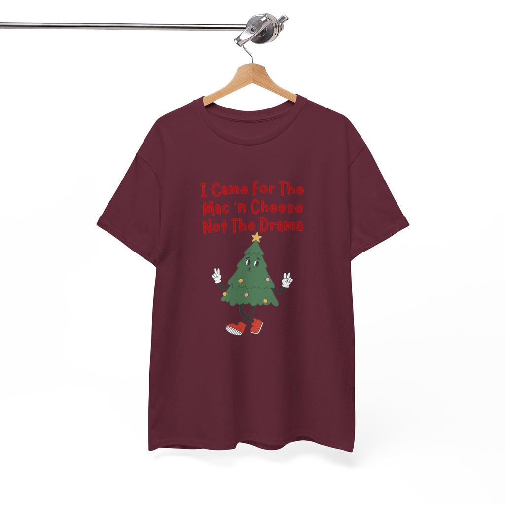I Came for the Mac ’n Cheese Not the Drama Christmas Tree T-Shirt