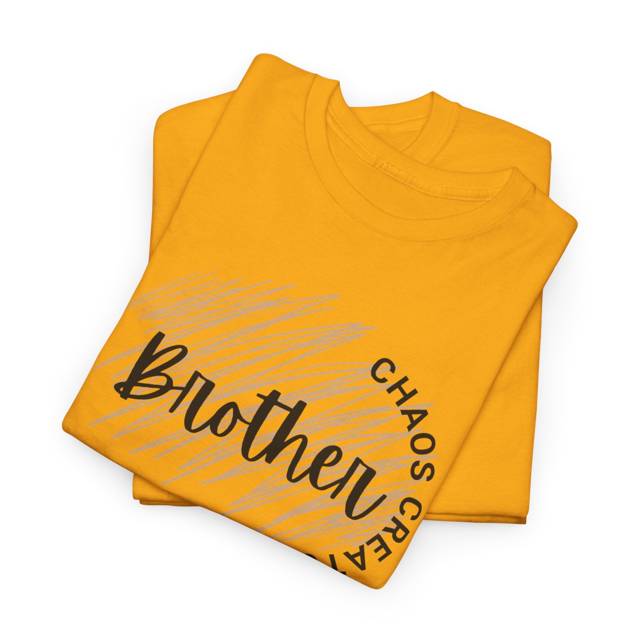 Brother Script Tee — 'Chaos Creator' Graphic Shirt for Siblings