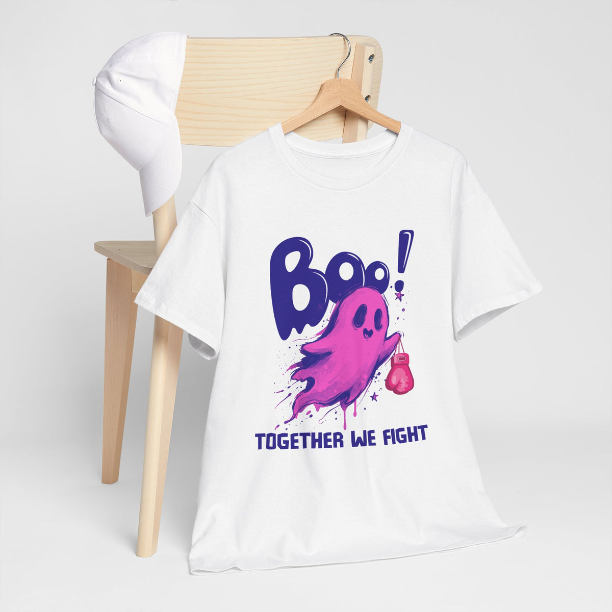 Boo! Together We Fight Tee — Pink Ghost Breast Cancer Awareness T-Shirt