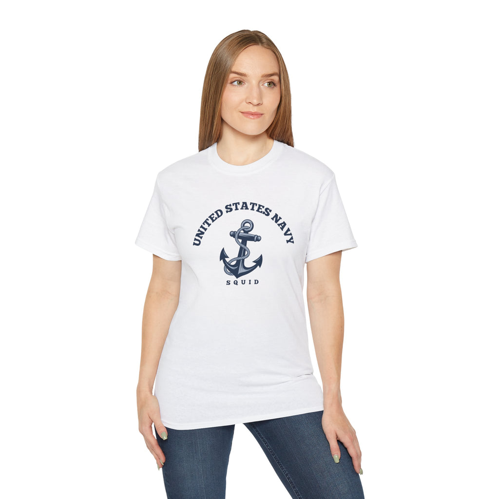 United States Navy Anchor Tee — "Squid" Graphic Cotton T-Shirt