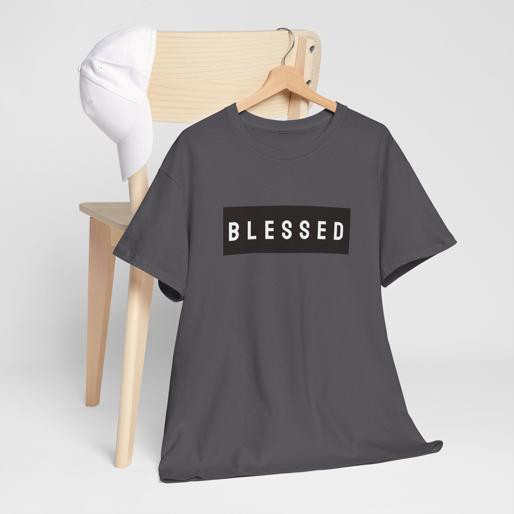 Blessed Box Logo T‑Shirt — Minimal Faith Graphic Tee