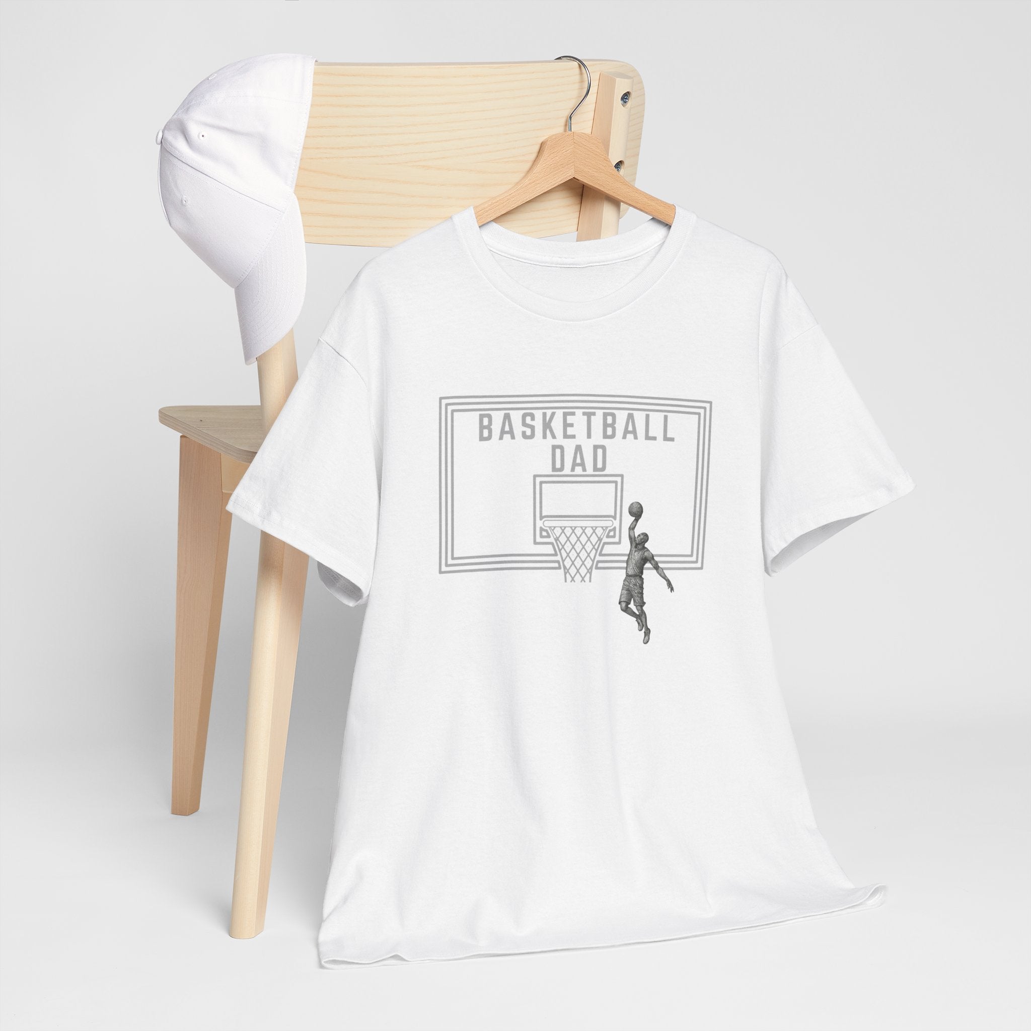 Basketball Dad T-Shirt — Basketball Hoop Graphic Tee for Proud Fathers