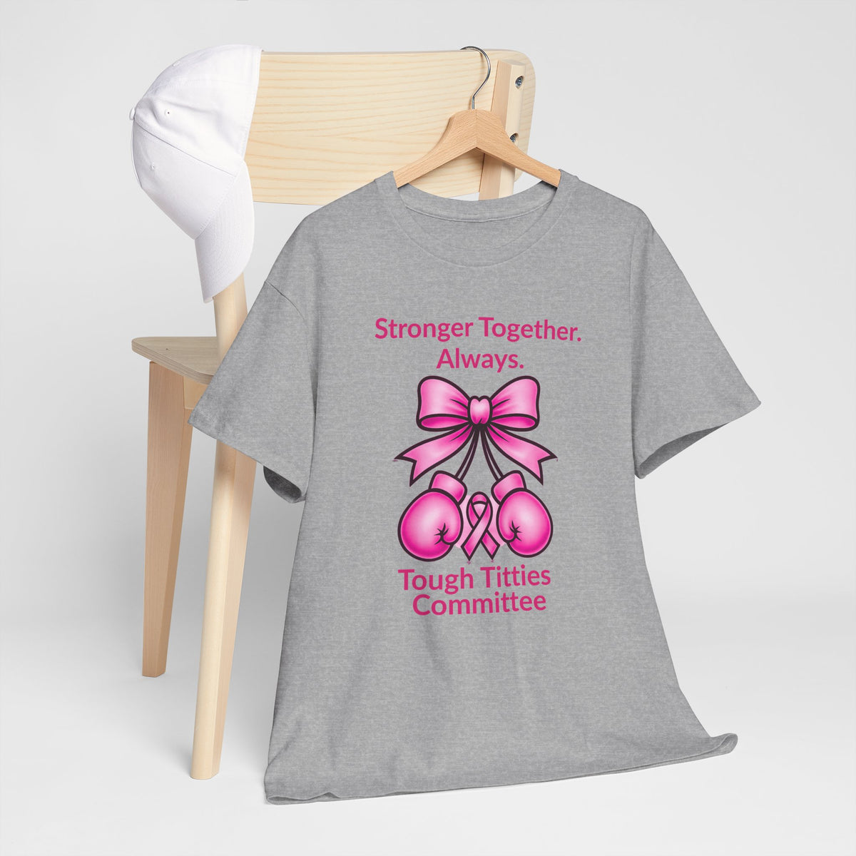 T-Shirt — "Tough Tittie Committee" Breast Cancer Support Tee (Stronger Together)