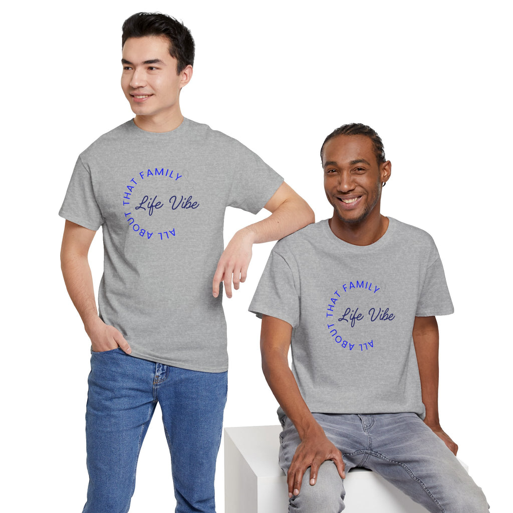 "All About My Family" Life Vibe T-Shirt —Minimal Circle Graphic Tee