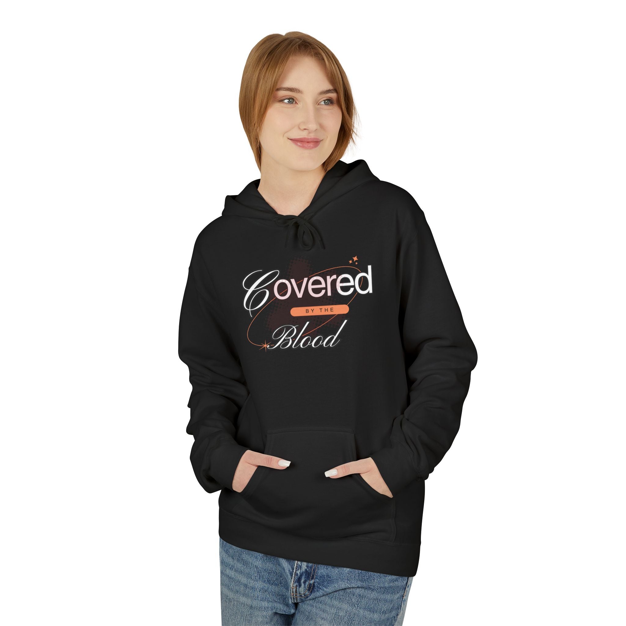 Covered by the Blood Hoodie — Christian Faith Graphic Hoodie
