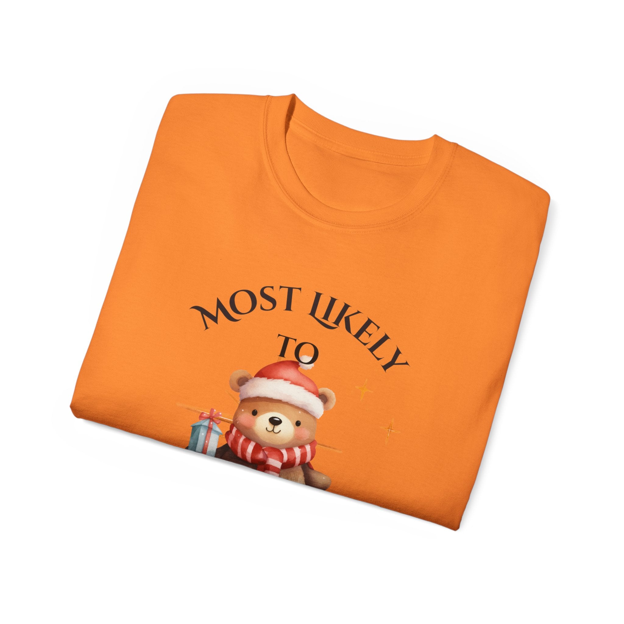 Most Likely To Forget the Rules Secret Santa Tee, Cute Holiday T-Shirt, Christmas Gift, Unisex Cotton Shirt, Fun Party Wear