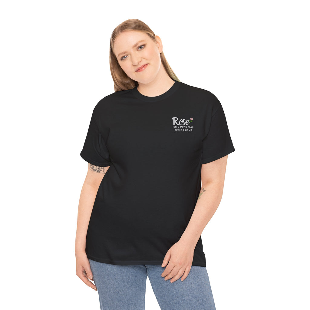 Rose Logo Tee — Minimal Work T‑Shirt with a Rose