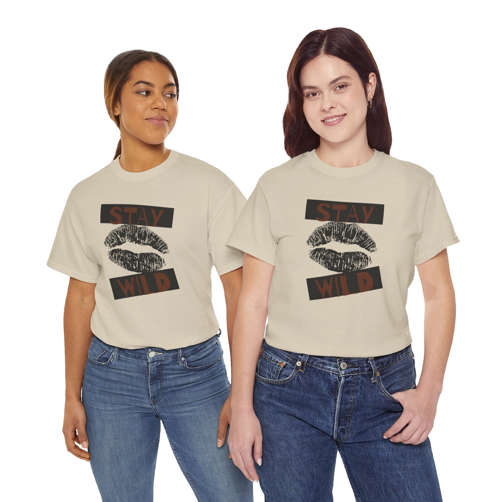 Stay Wild Lip Print T‑Shirt