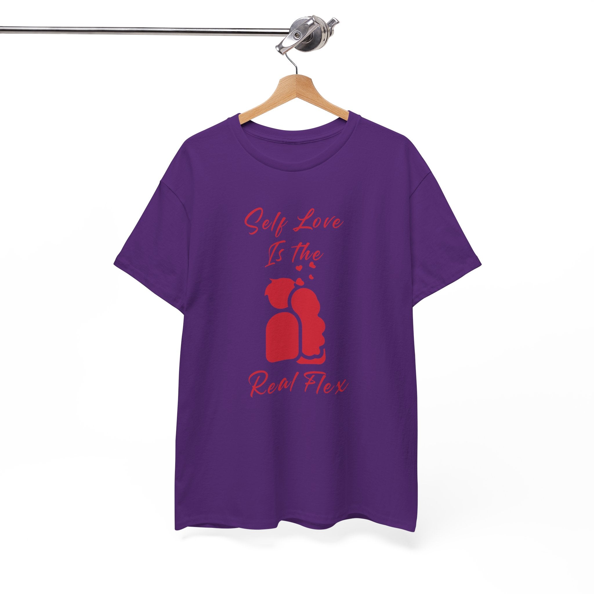 T-Shirt — "Self Love Is The Real Flex" Romantic Couple Graphic Tee
