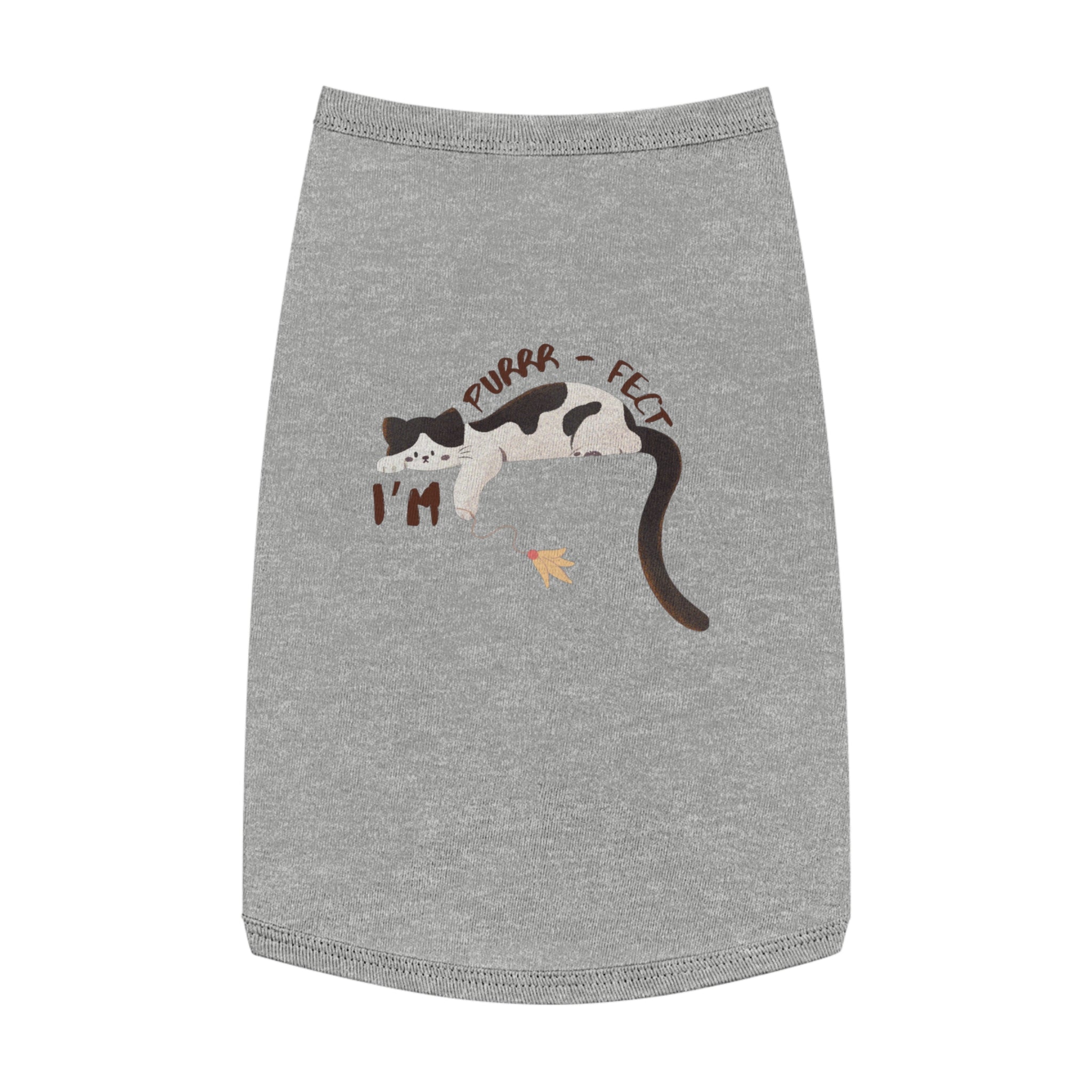 Cat Pet Tank Top - "Purr-fect" Sleeping Cat Design