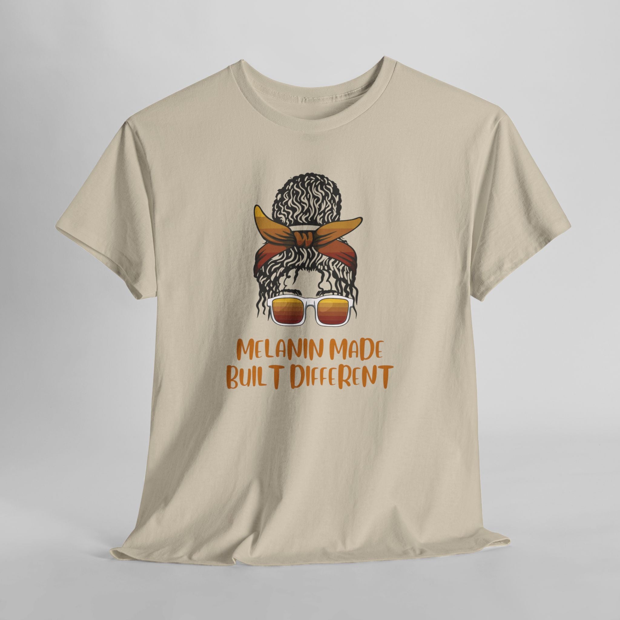 T-Shirt — "Melanin Made, Built Different" Graphic Tee