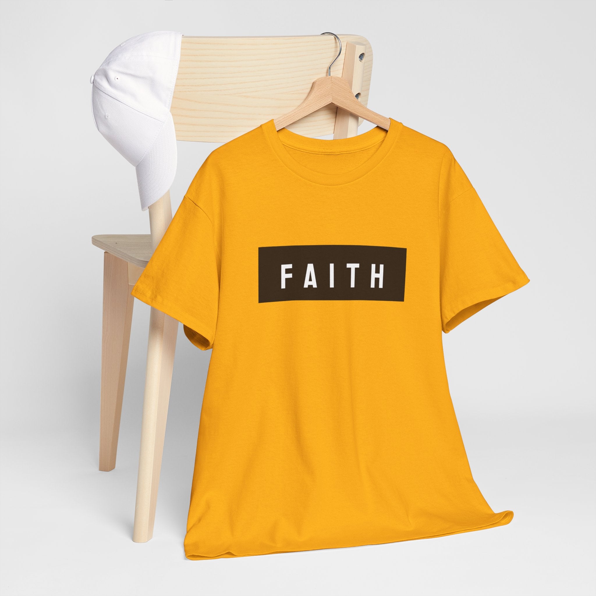 Faith Graphic Tee — Minimal Black Box Christian T-Shirt