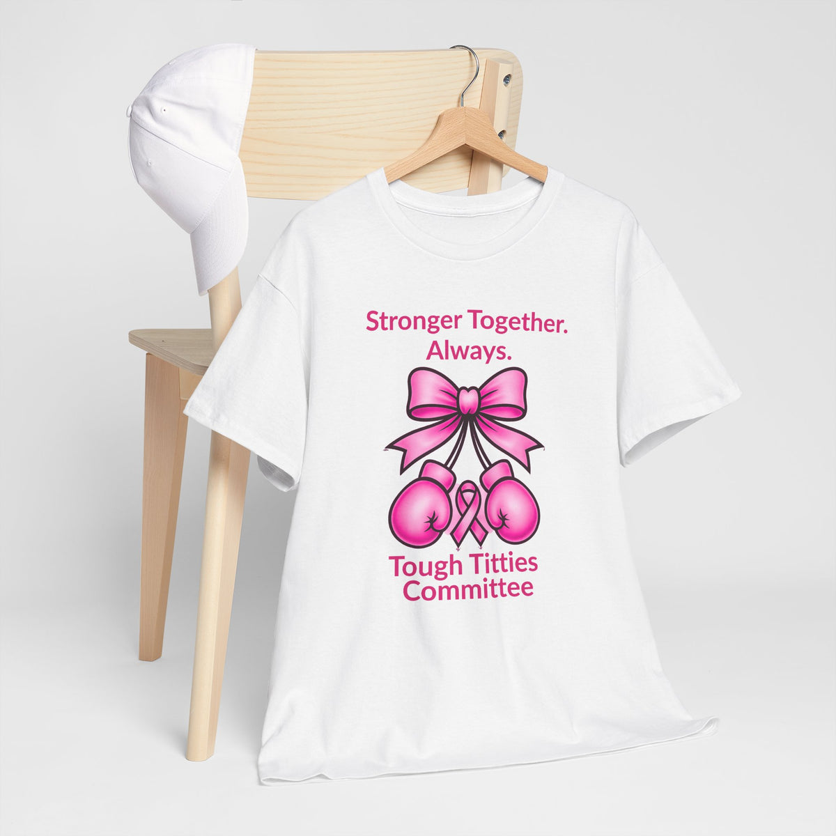 T-Shirt — "Tough Tittie Committee" Breast Cancer Support Tee (Stronger Together)