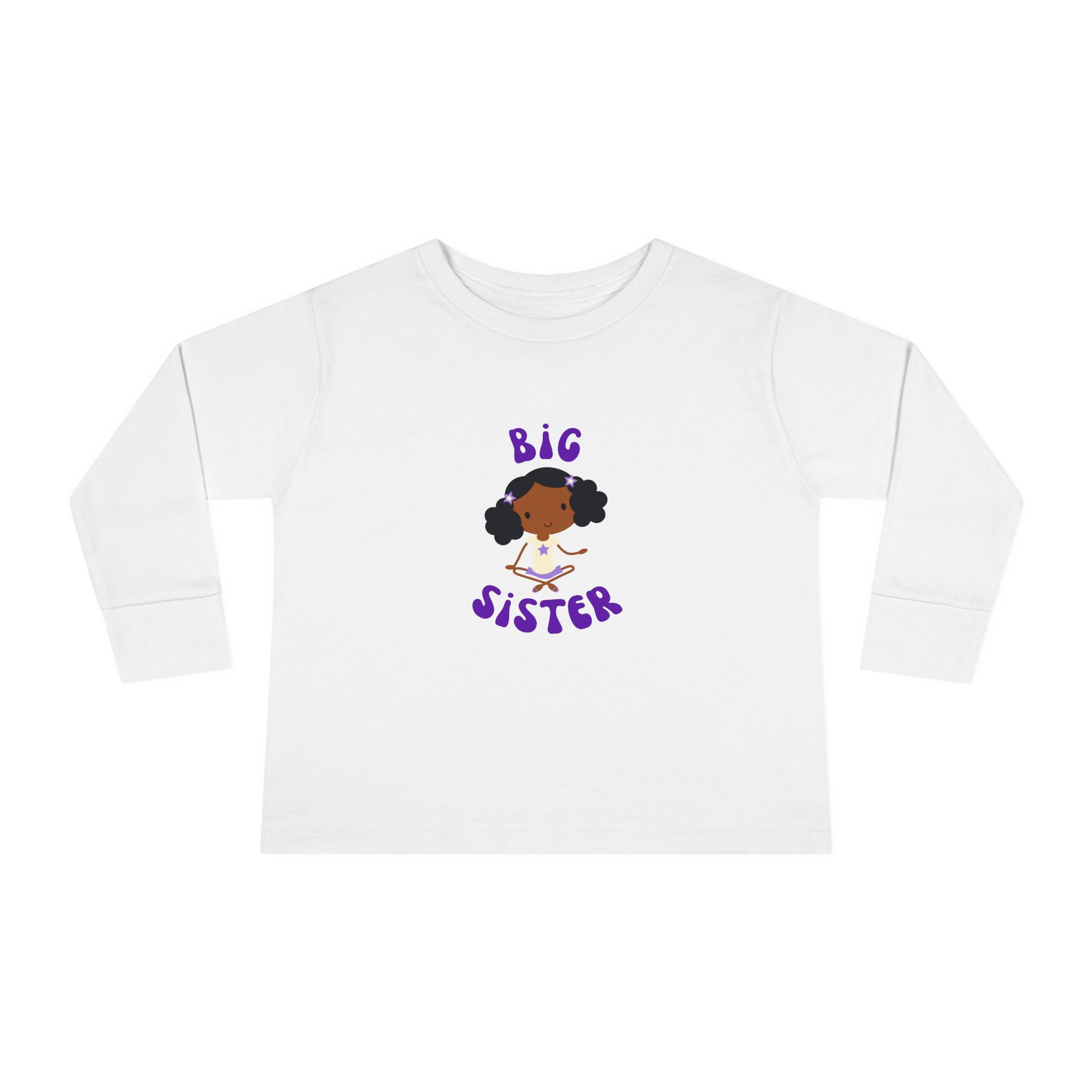 Big Sister Toddler Long Sleeve Tee — Cute Sister Announcement Shirt