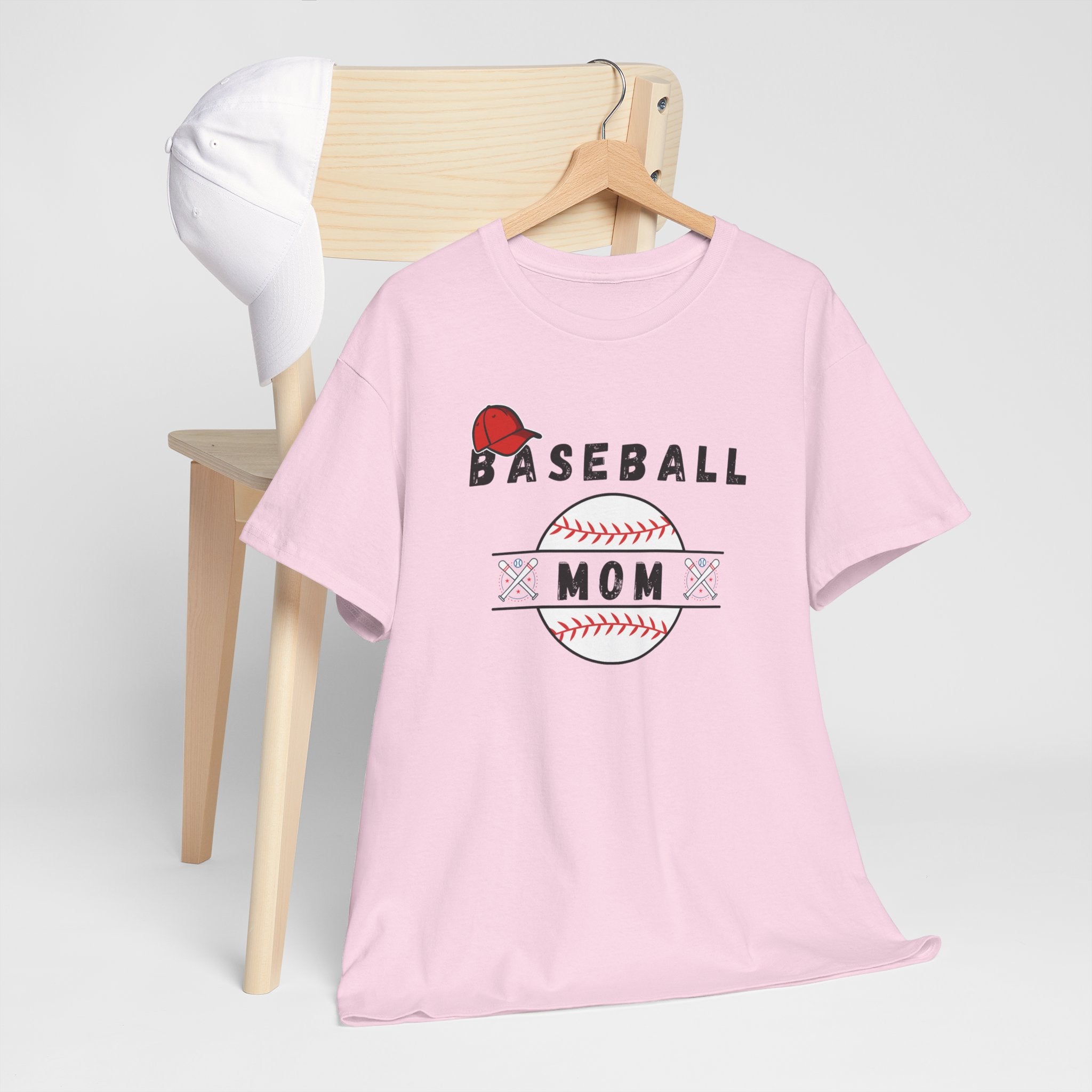 Baseball Mom T-Shirt – Women's Baseball Mom Tee with Stitch Graphic