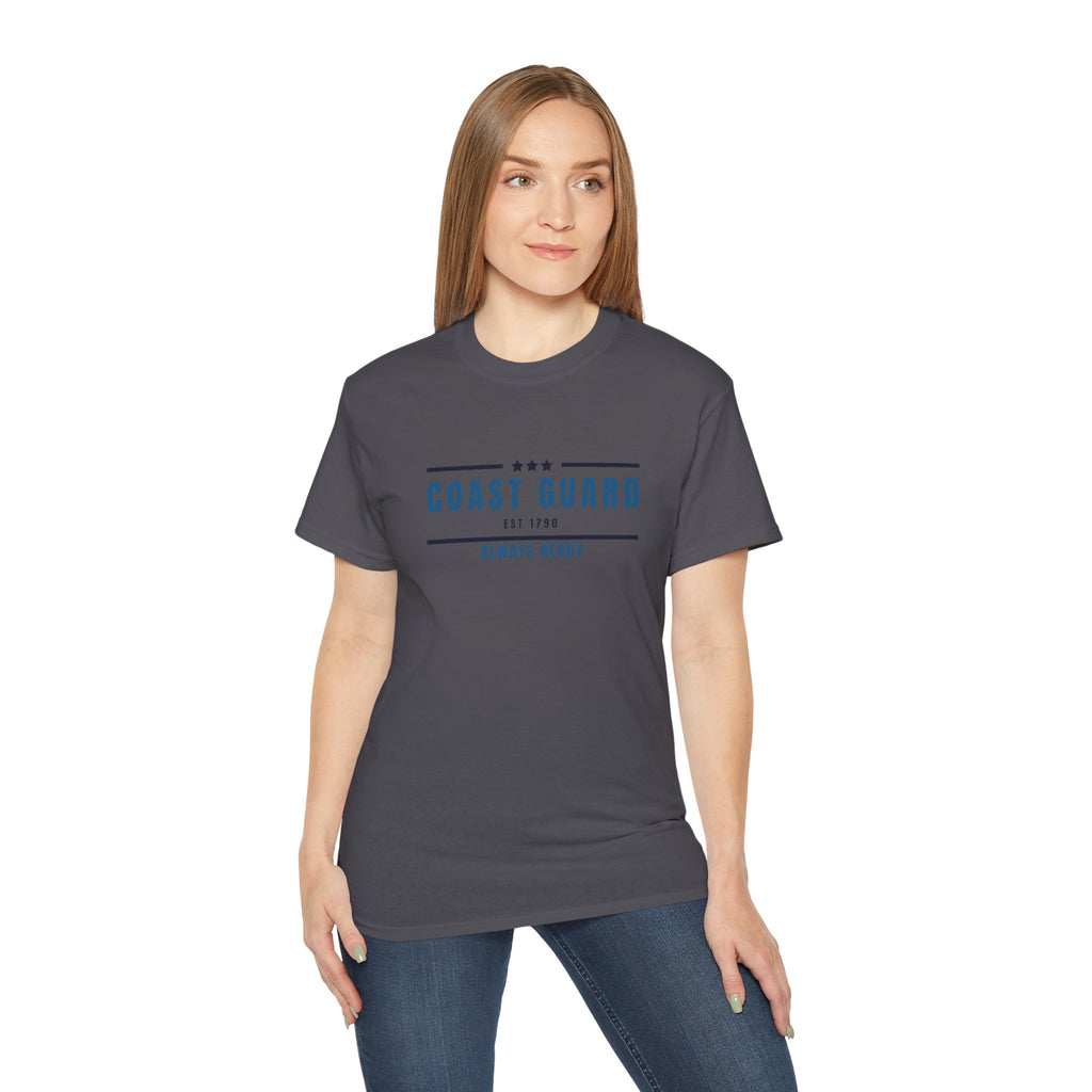 Coast Guard "Always Ready" Tee — Patriotic Military Crew Shirt