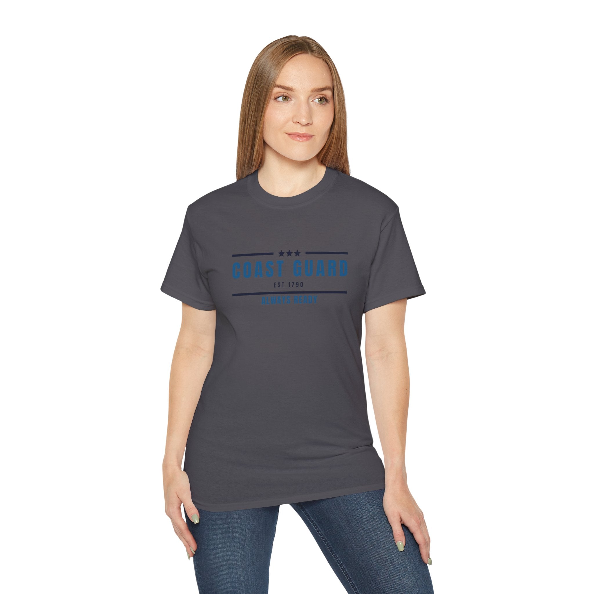 Coast Guard "Always Ready" Tee — Patriotic Military Crew Shirt