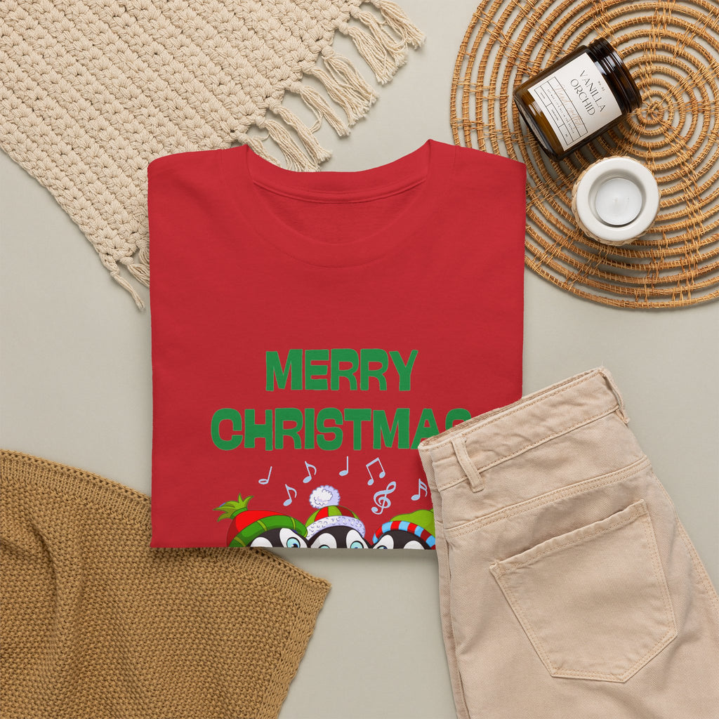 Merry Christmas Penguin Trio Holiday T-Shirt