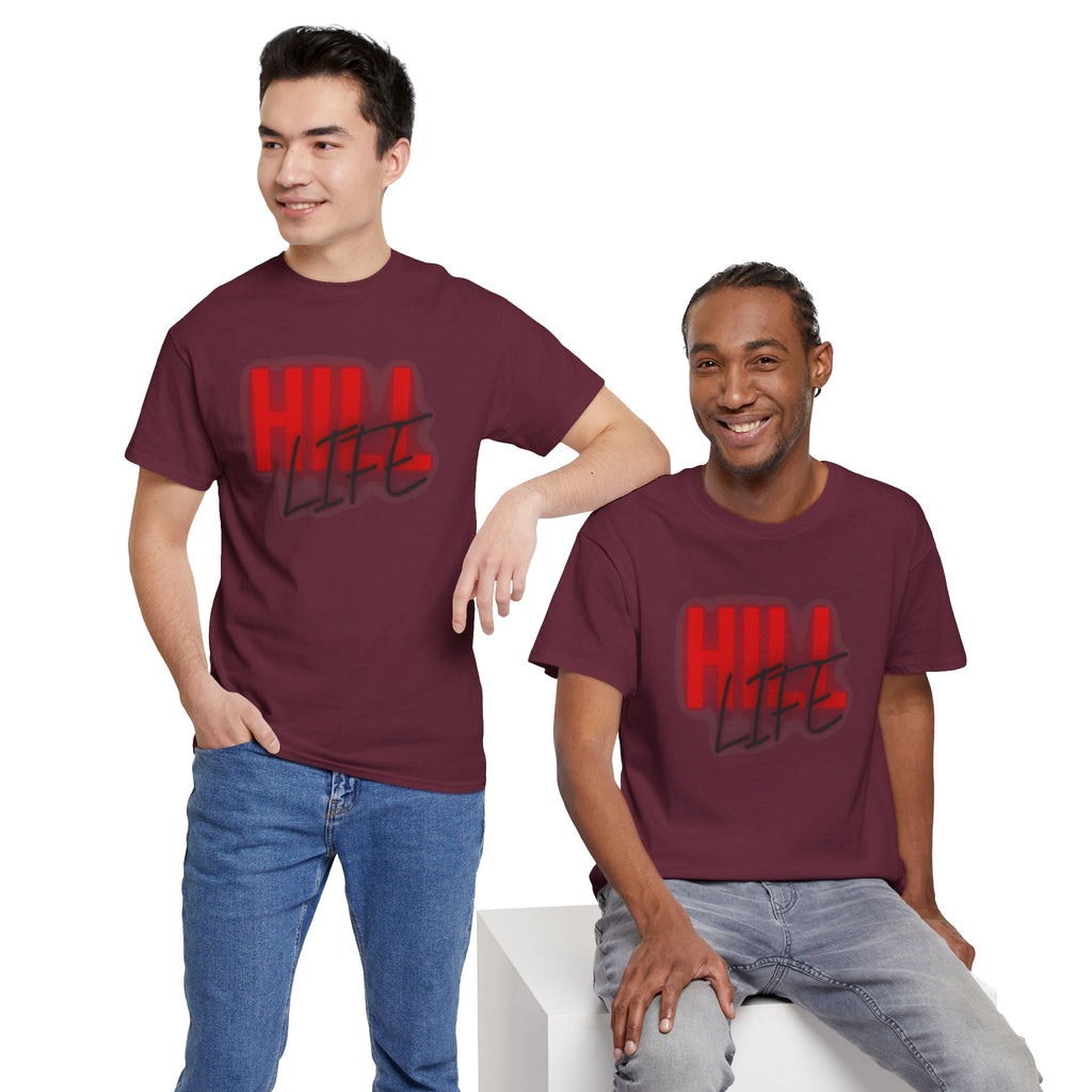Hill Life Tee — Red Gradient Graphic T-Shirt