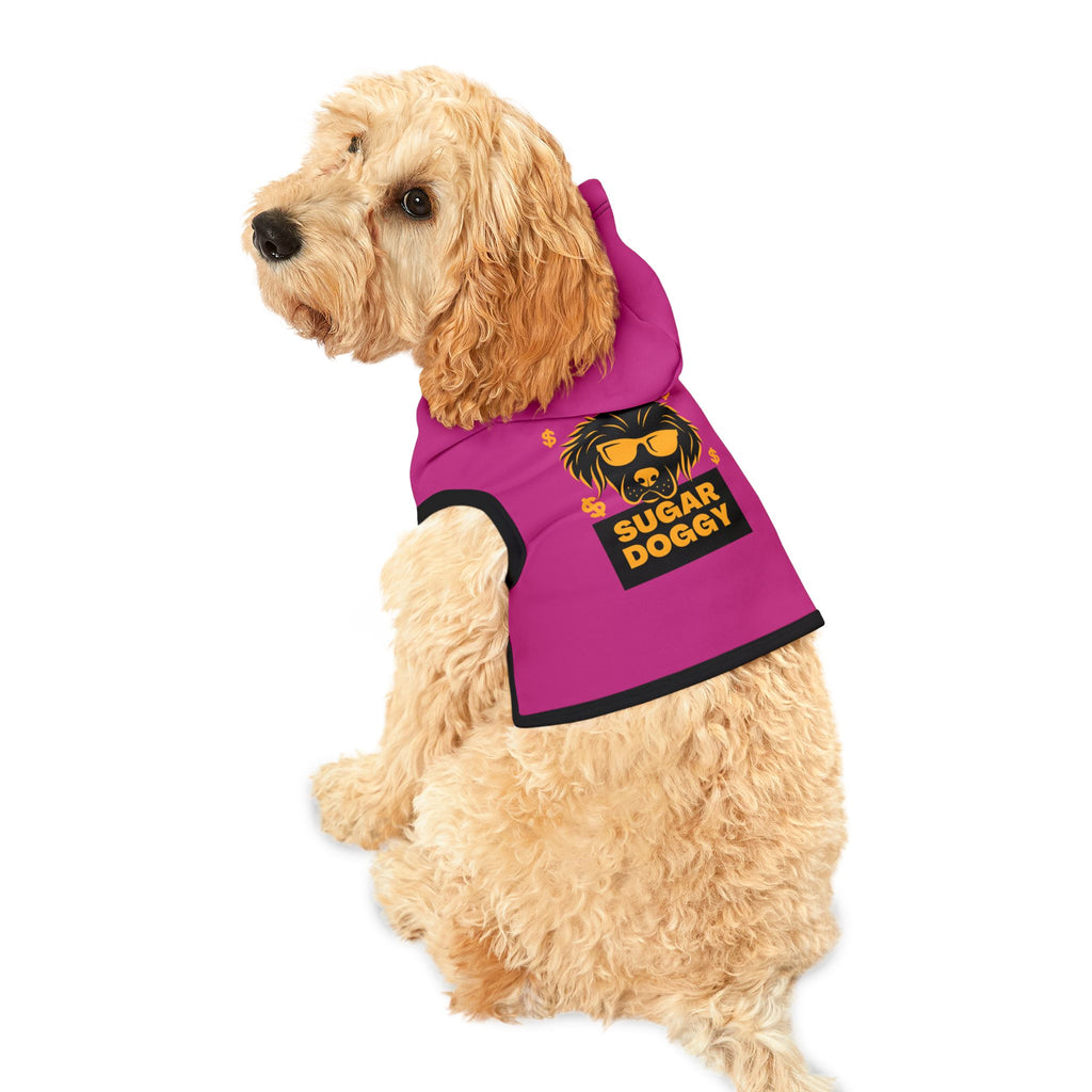 Sugar Doggy Pet Hoodie — Cute Cool Dog Hoodie with Sunglasses & 'SUGAR DOGGY' Graphic