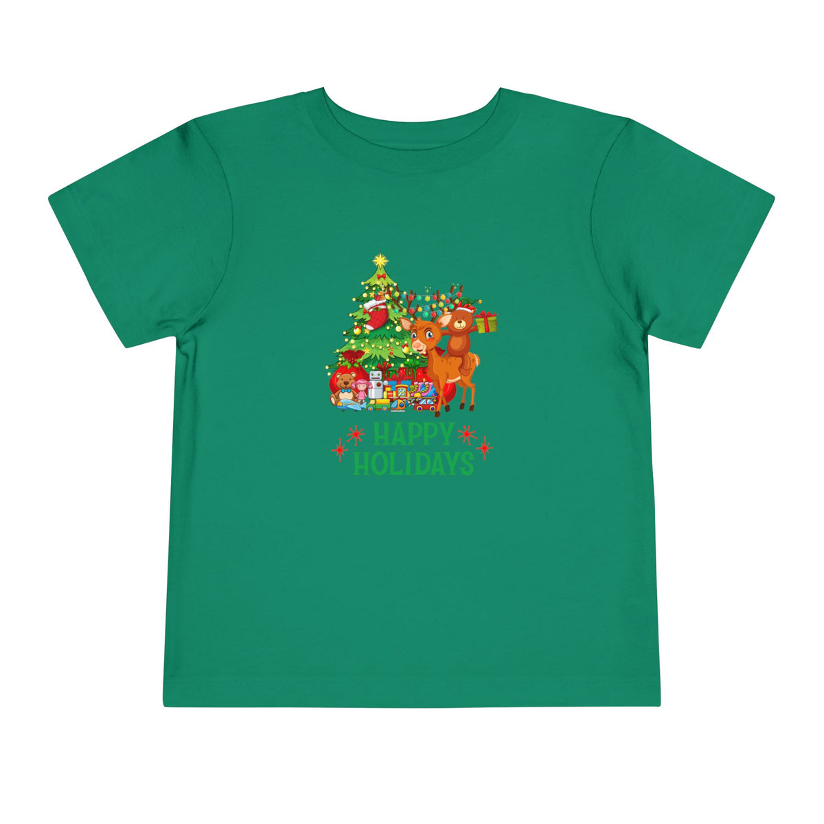 Happy Holidays Christmas Toddler Short Sleeve Tee