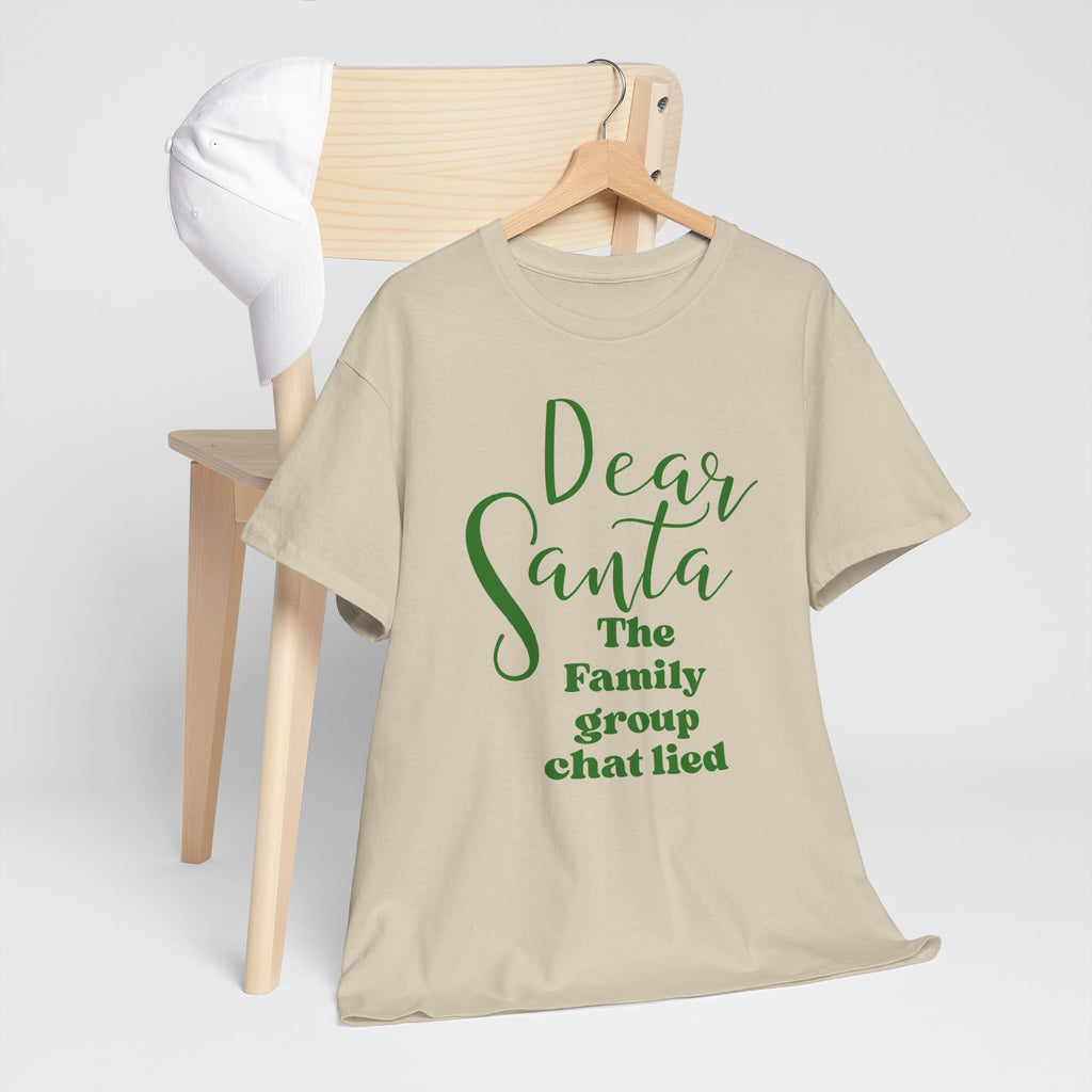 Dear Santa The Family Group Chat Lied Christmas Tee