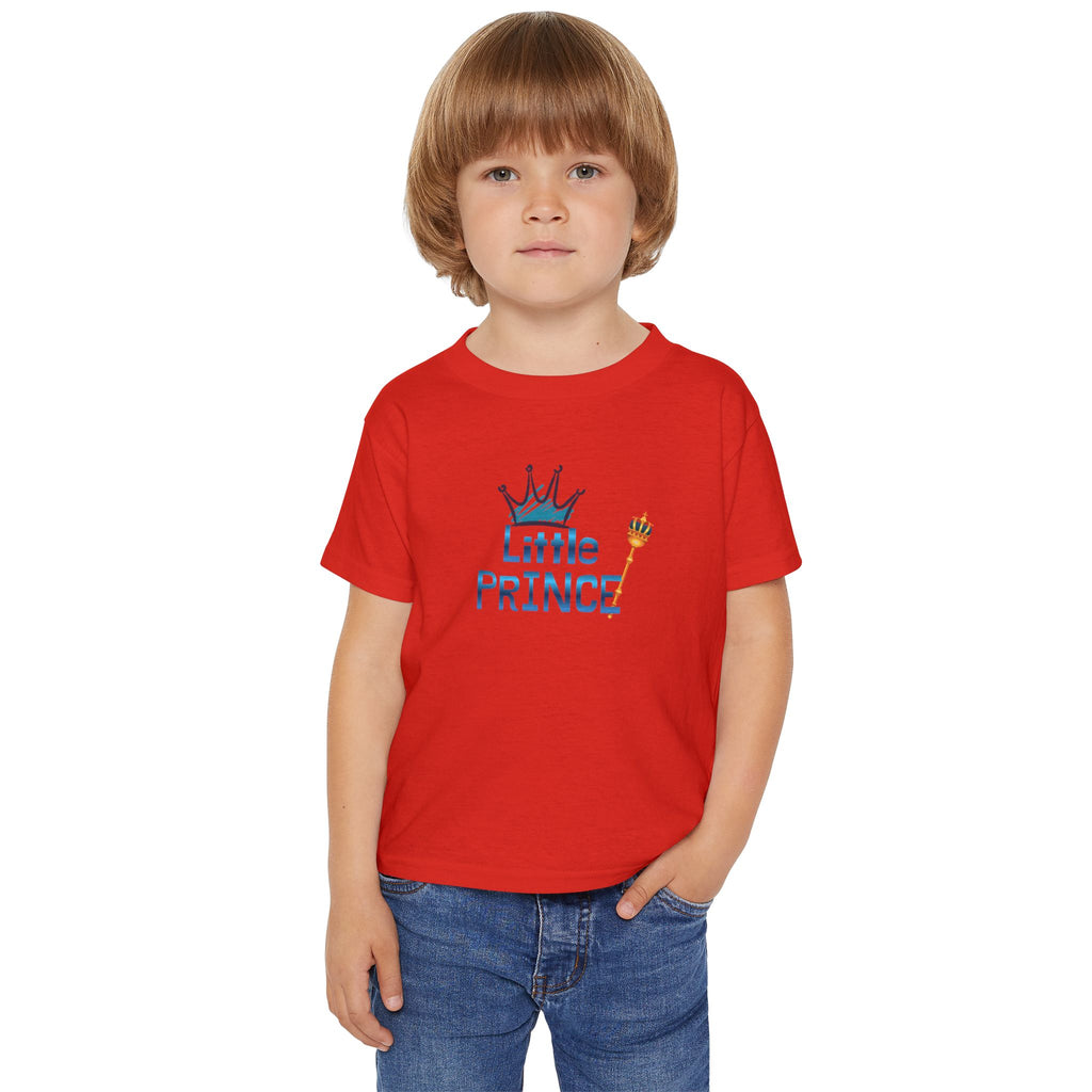 Toddler T-Shirt — “Little Prince” Blue Crown Cute Kids Tee