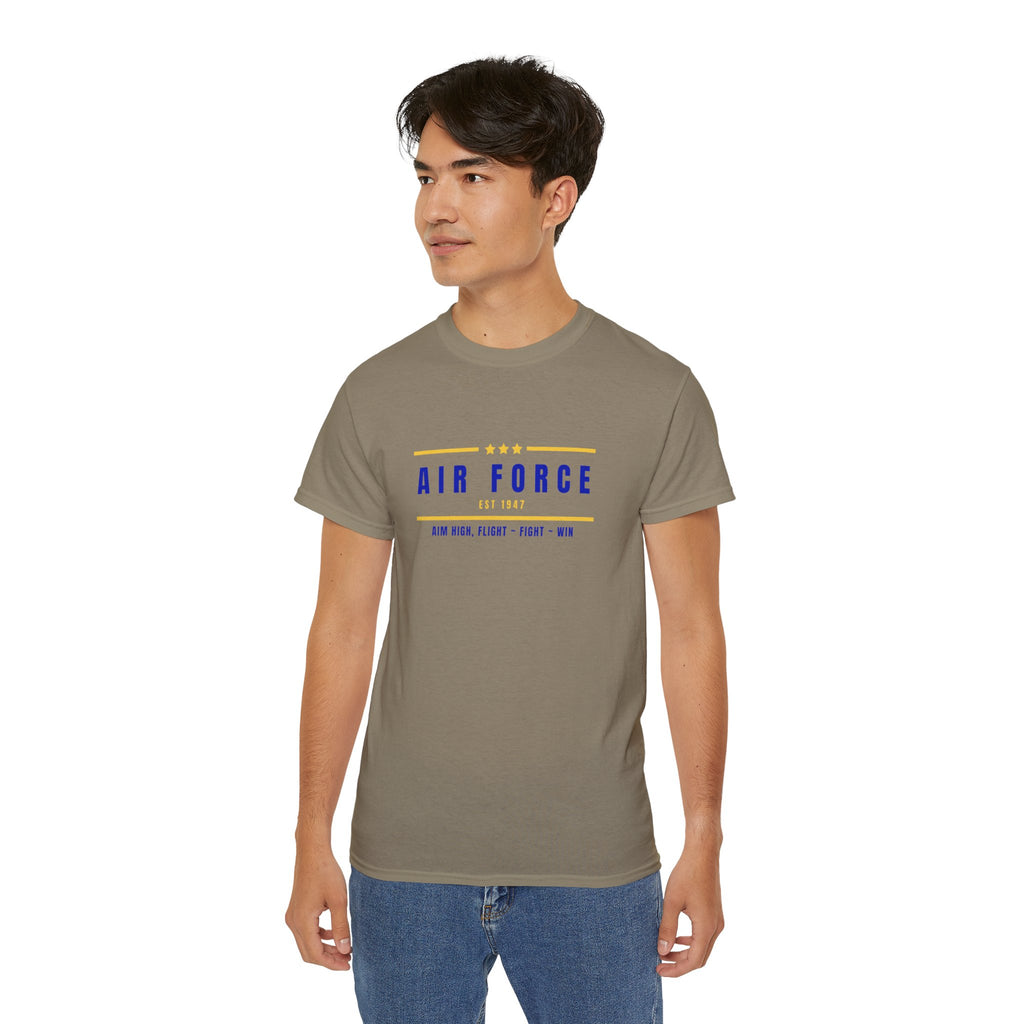 Air Force Vintage Stripe Tee — "Air Force" Graphic T-Shirt