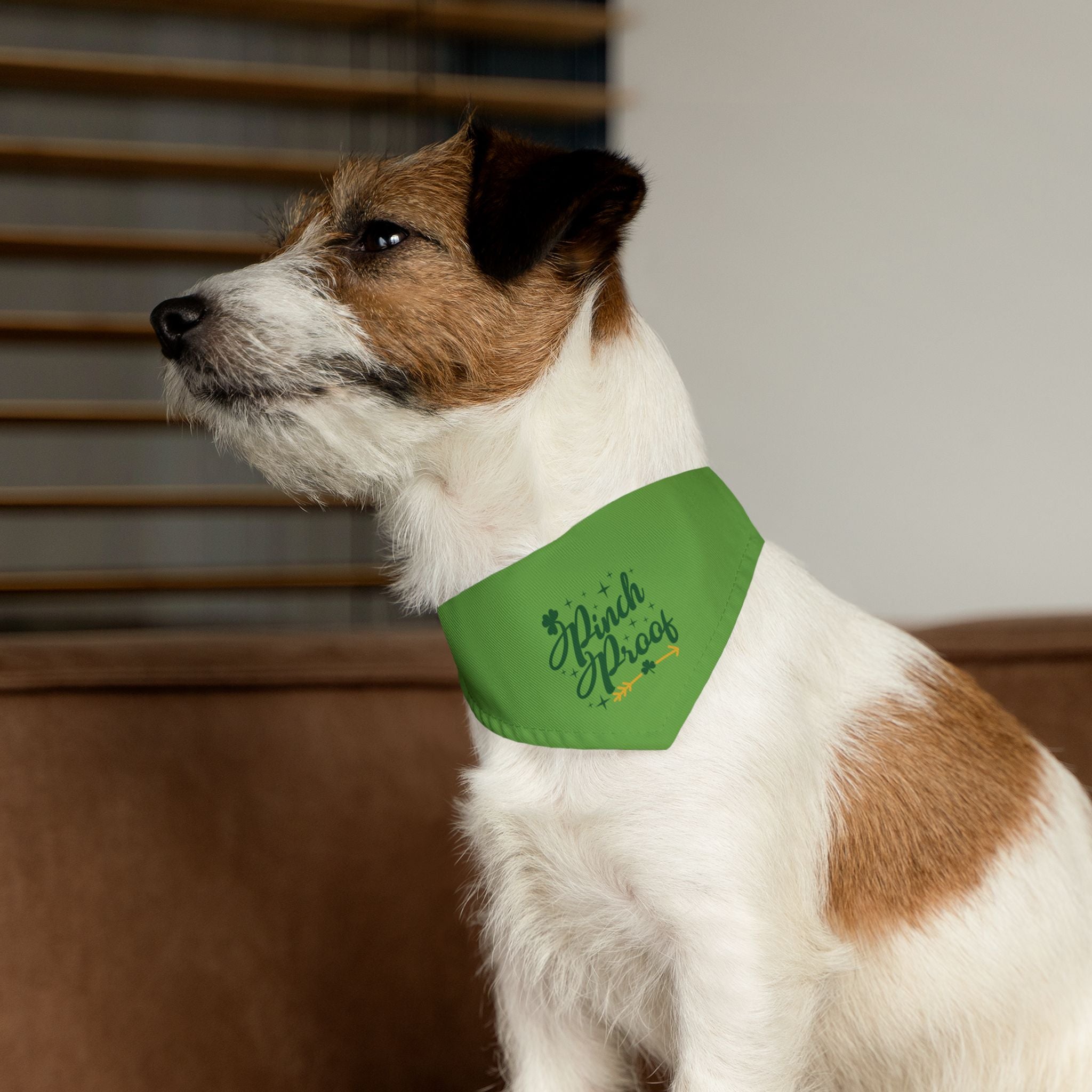 Pet Bandana Collar — "Pinch Proof" St. Patrick’s Day Green Dog Bandana