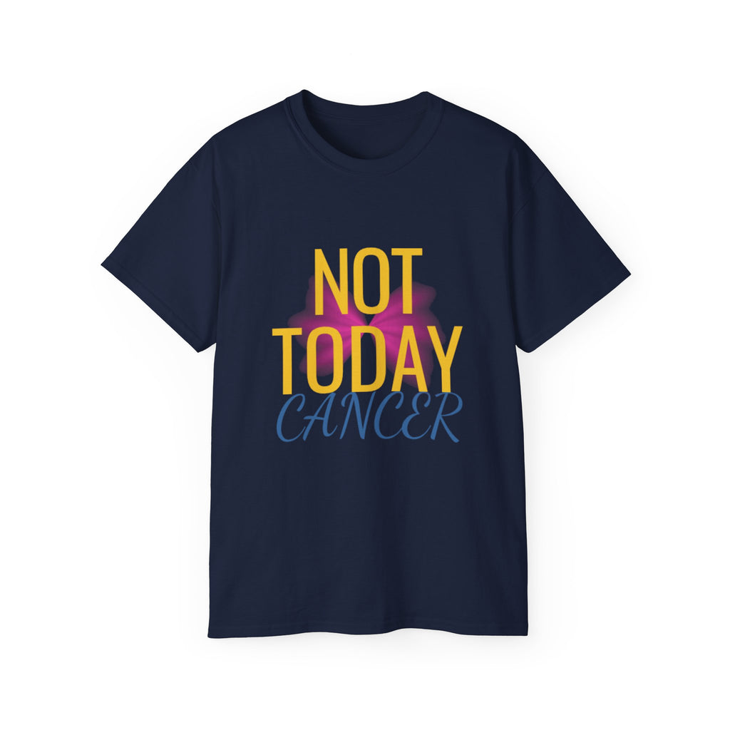 Not Today Cancer T-Shirt — Inspirational Cancer Awareness Tee with Pink Ribbon