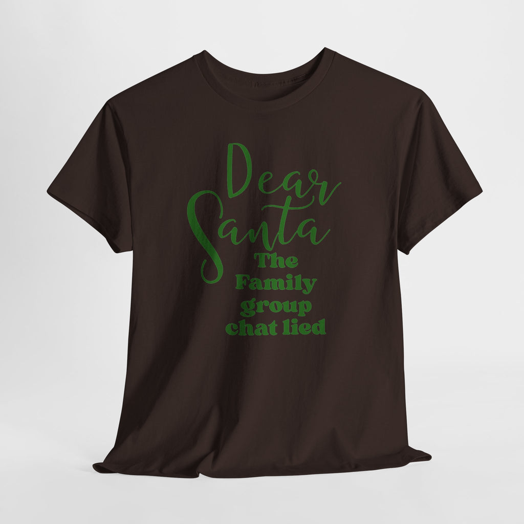 Dear Santa The Family Group Chat Lied Christmas Tee