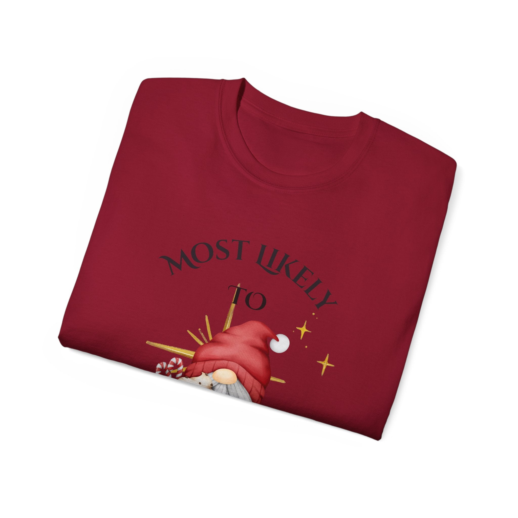 Most Likely to Spike the Eggnog, Unisex Tee, Christmas Gift, Holiday Shirt, Party Wear, Festive Apparel