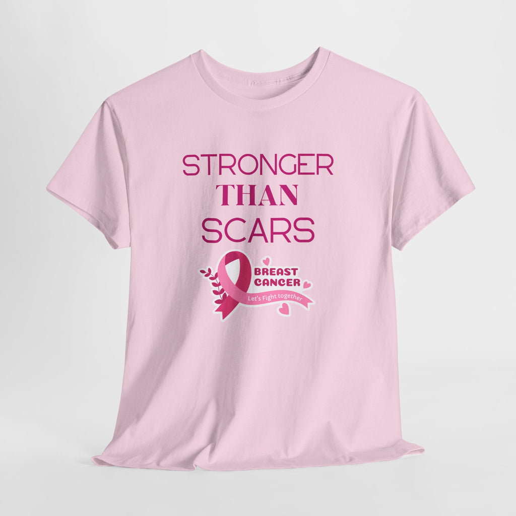 Stronger Than Scars Tee – Breast Cancer Awareness Support T-Shirt